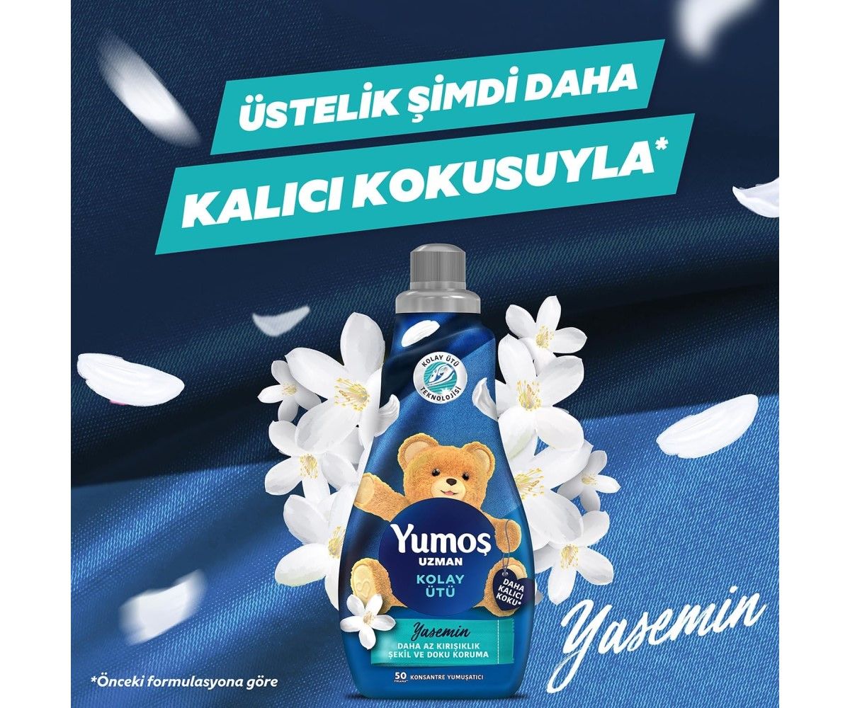 Yumoş Uzman Konsantre Çamaşır Yumuşatıcısı Kırışıklık Karşıtı 1200 ml