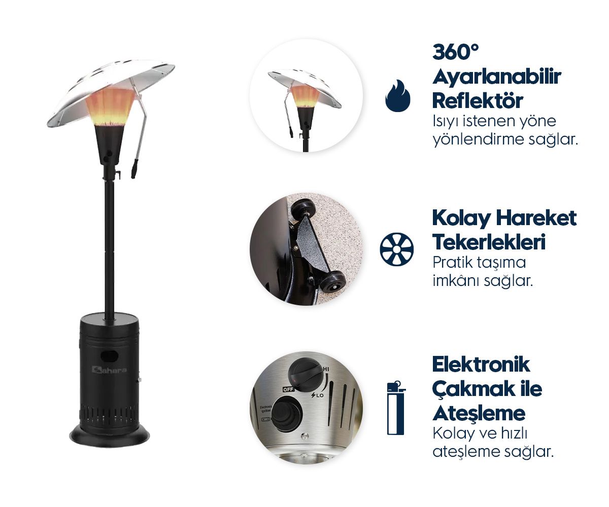 Aygaz 360° Isı Odağı Dış Mekan Isıtıcı - 13kW