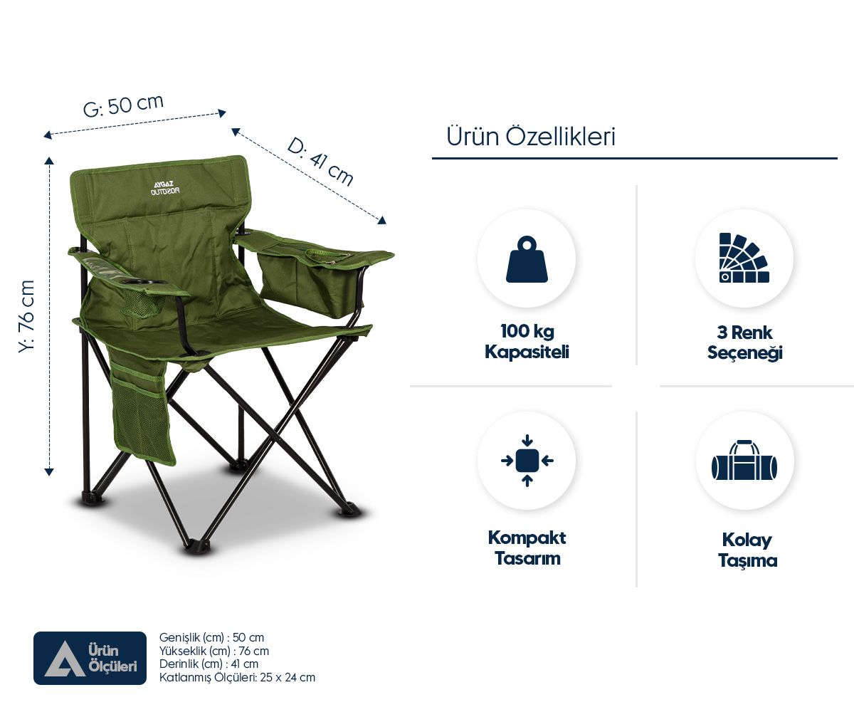 Aygaz Kamp Sandalyesi Cool Ice - FC-96806 SG-42