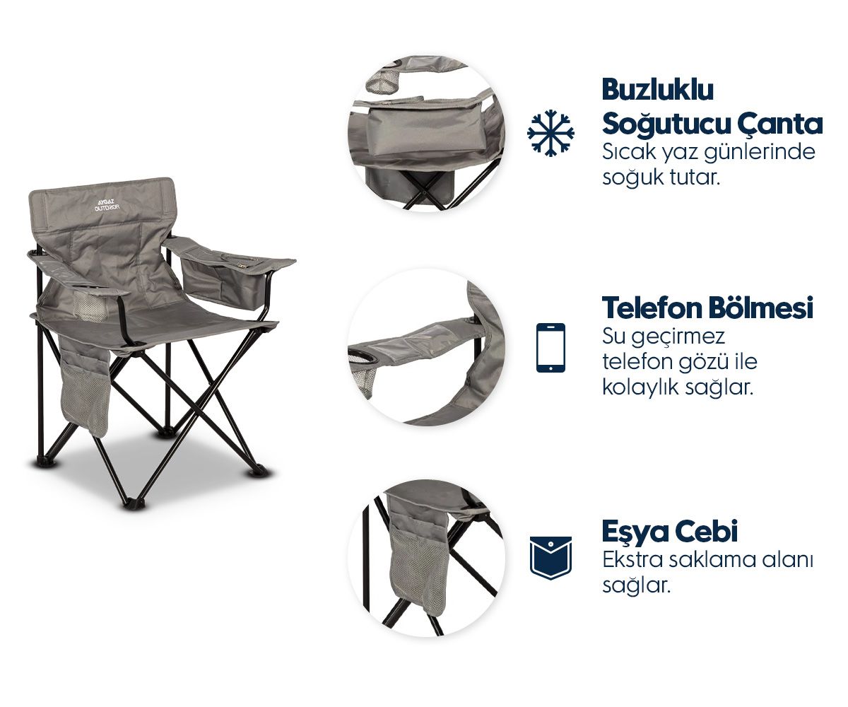 Aygaz Kamp Sandalyesi Cool Ice - FC-96806 17-00