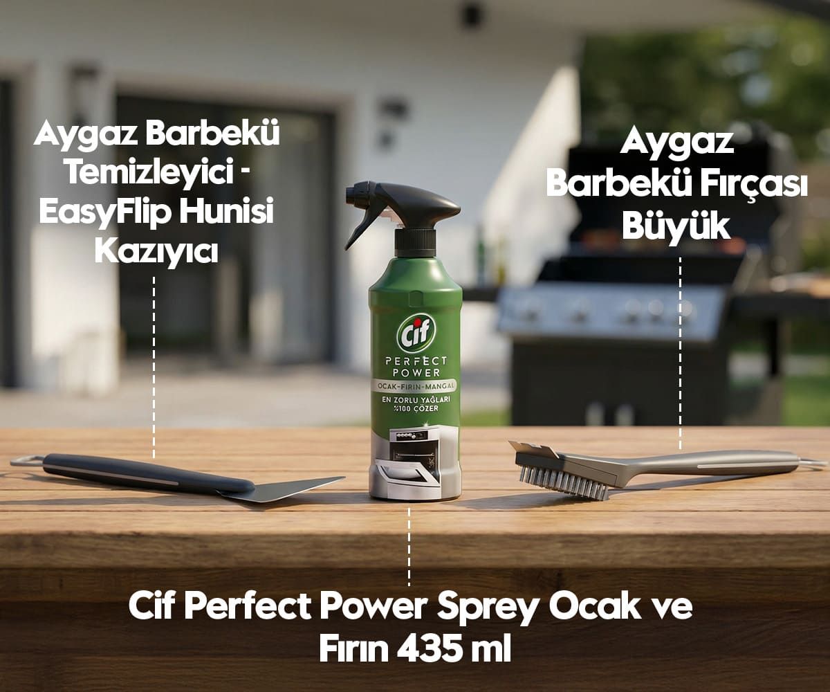 Aygaz Barbekü Temizlik Seti - Büyük Boy