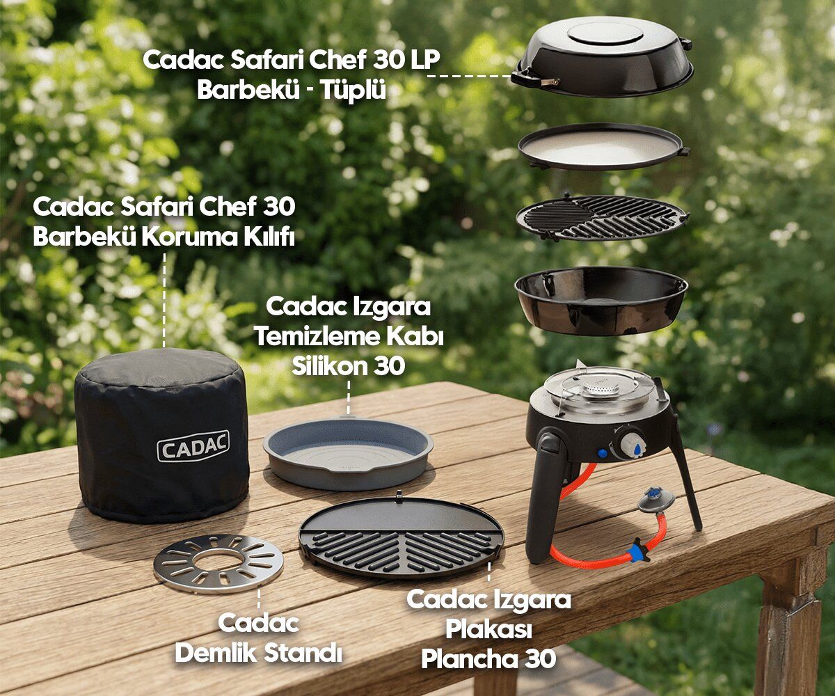 Cadac Safari Chef Tüplü Barbekü Seti ||