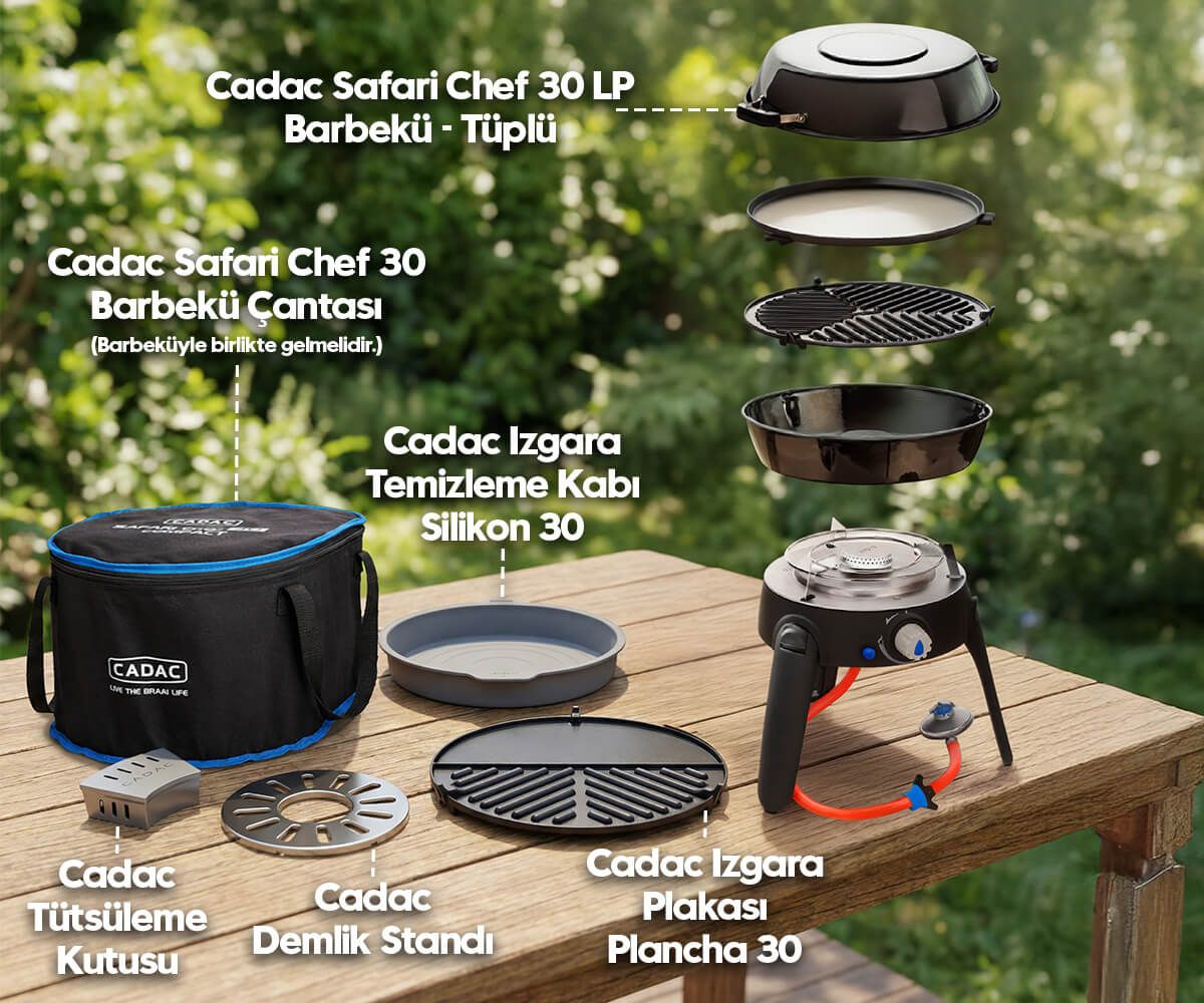 Cadac Safari Chef Tüplü Barbekü Seti ||