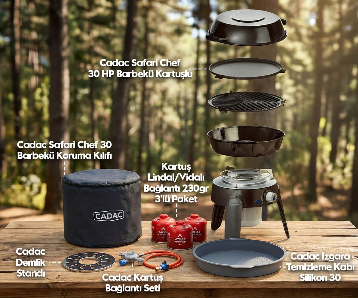 Cadac Safari Chef Kartuşlu Barbekü Seti |