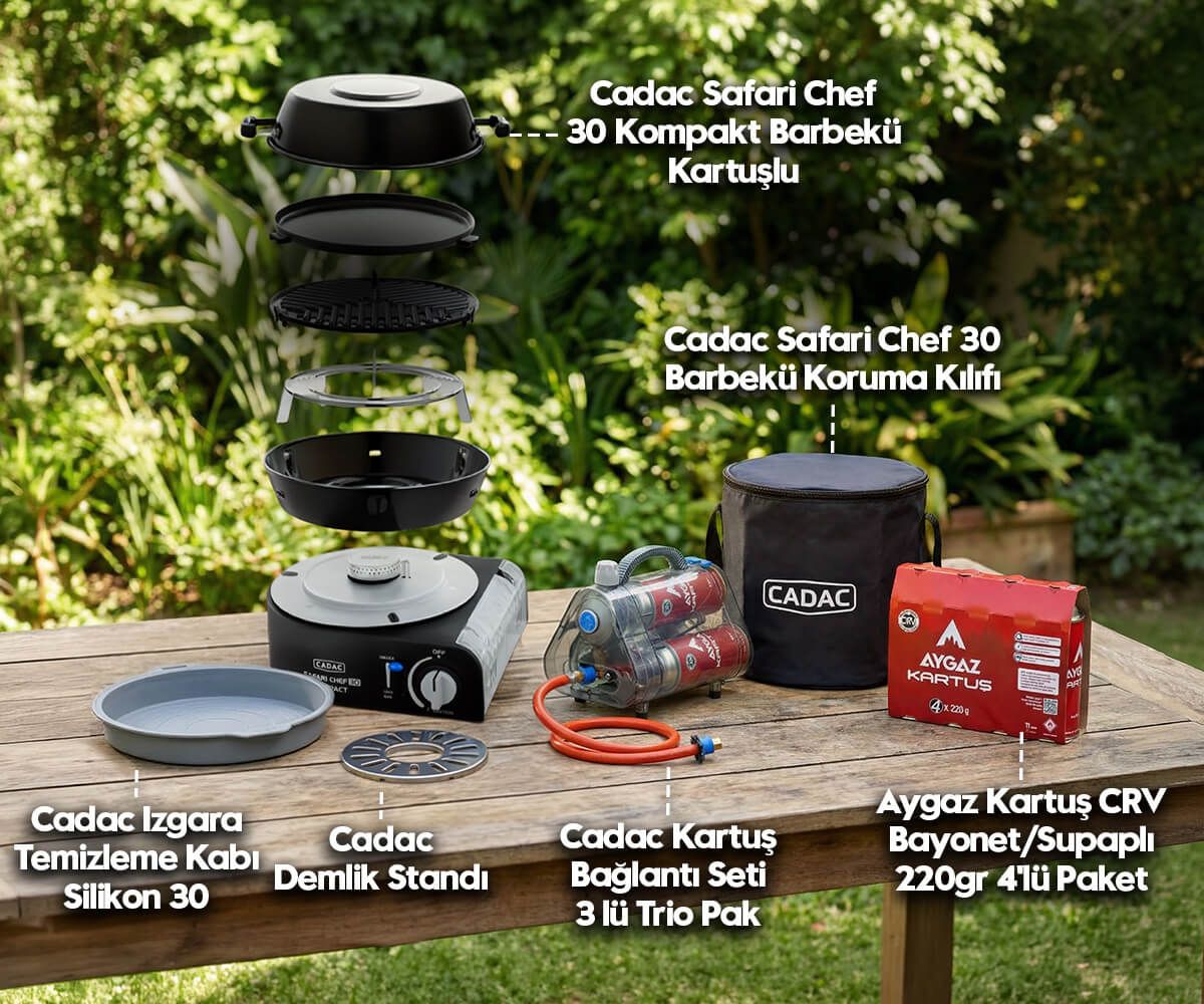 Cadac Safari Chef Kompakt Barbekü Seti |
