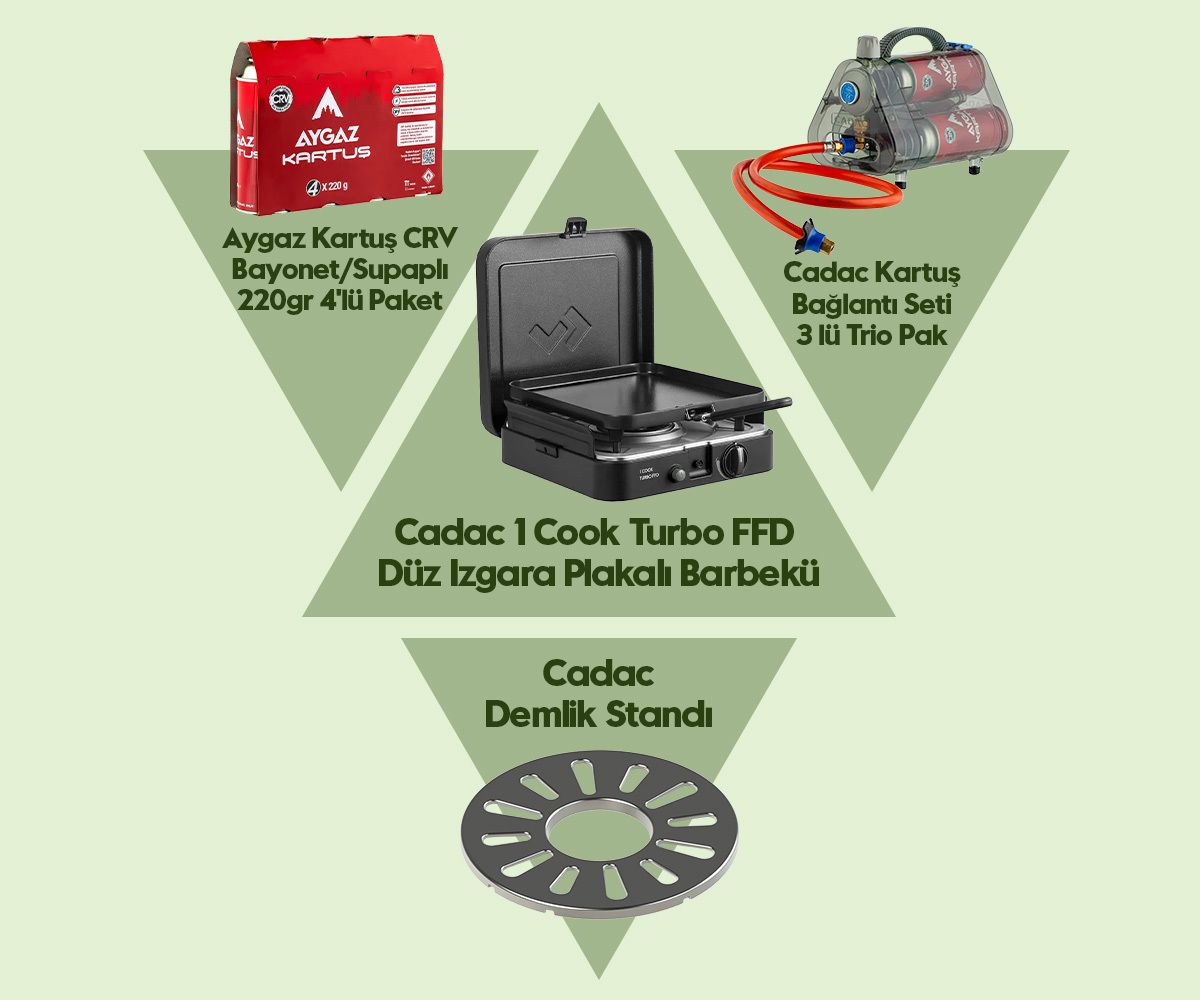 Cadac 1 Cook Turbo Barbekü Seti