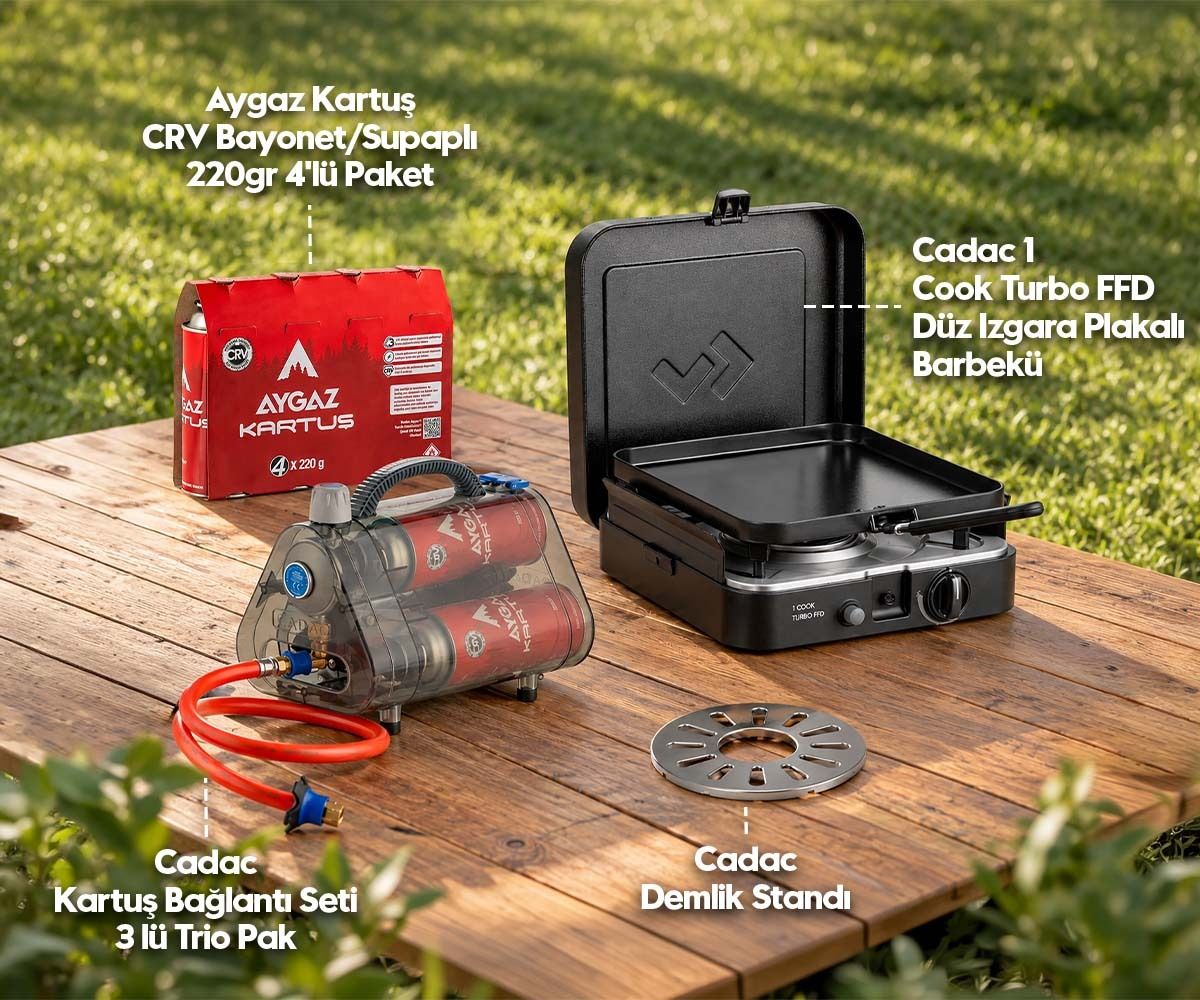 Cadac 1 Cook Turbo Barbekü Seti