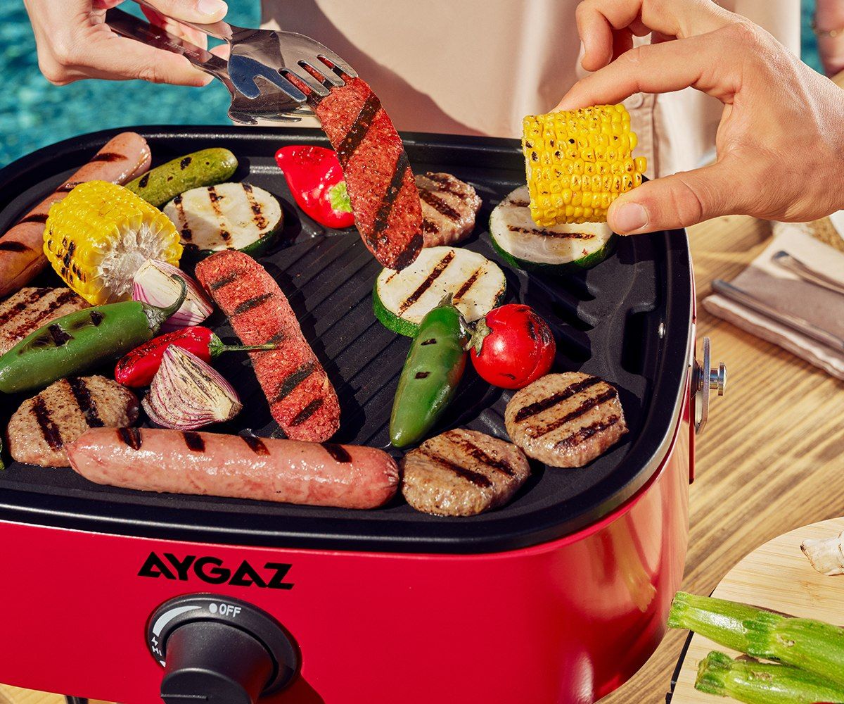 Aygaz Portatif Mini Barbekü - Kırmızı